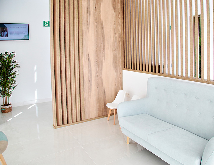 Sala de espera de Empatía. Centro de Psicología en Montehermoso.